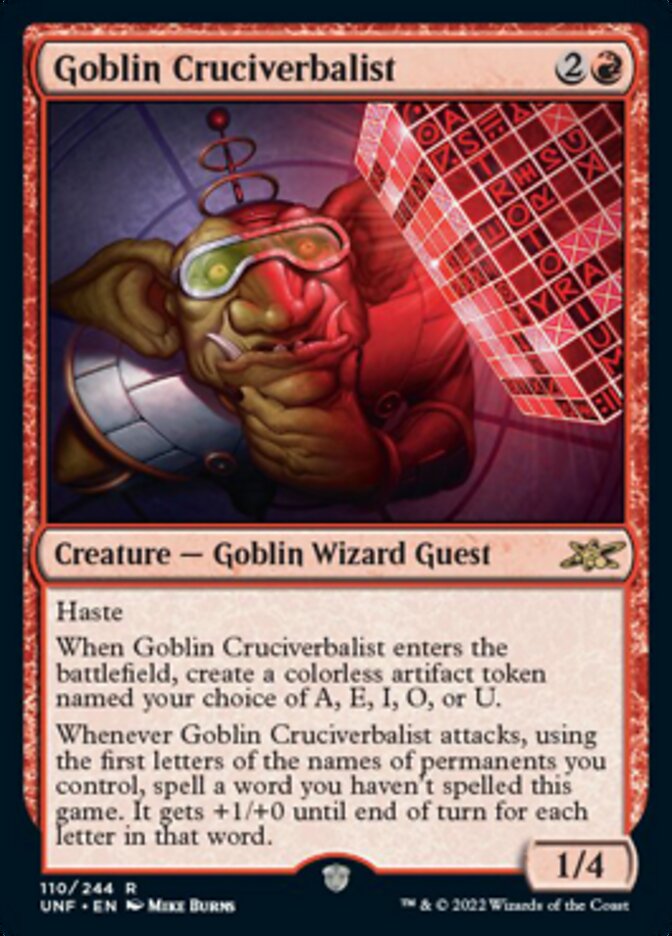 Goblin Cruciverbalist [Unfinity] | The Clever Kobold