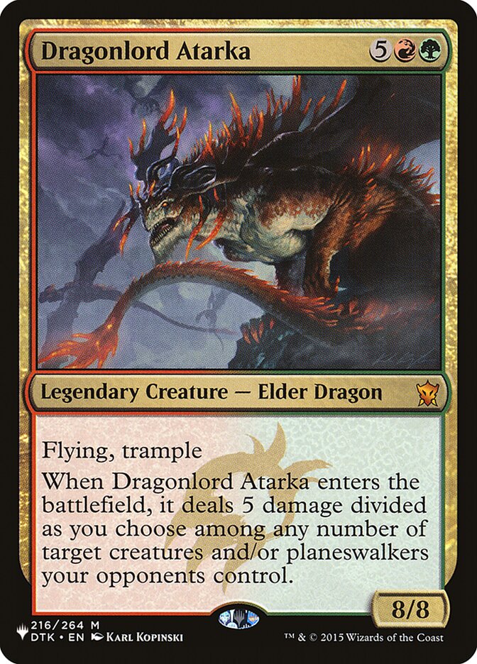 Dragonlord Atarka [The List] | The Clever Kobold