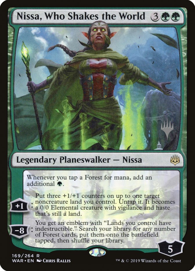 Nissa, Who Shakes the World (Promo Pack) [War of the Spark Promos] | The Clever Kobold