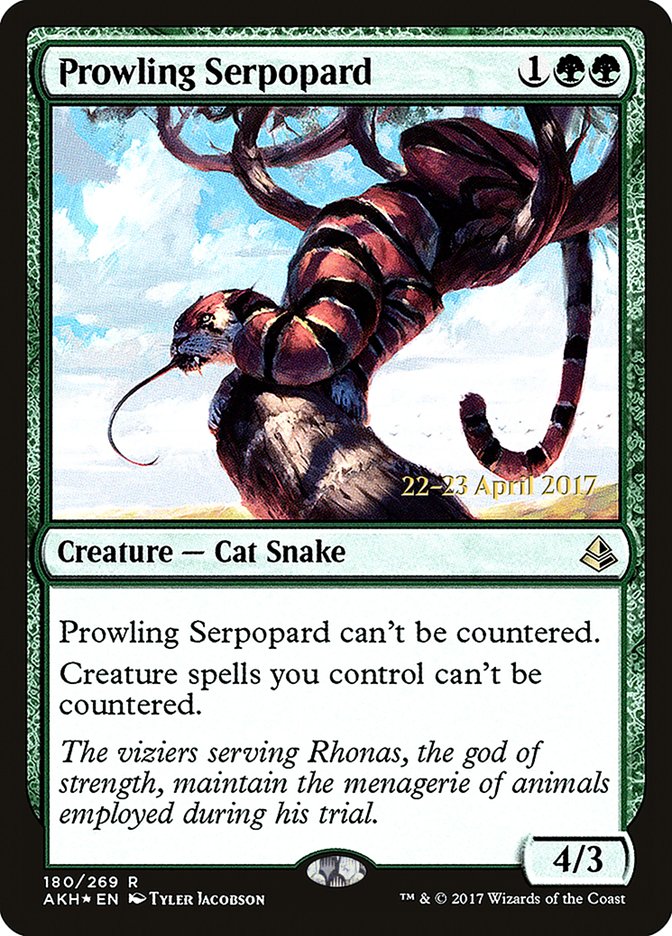 Prowling Serpopard [Amonkhet Prerelease Promos] | The Clever Kobold