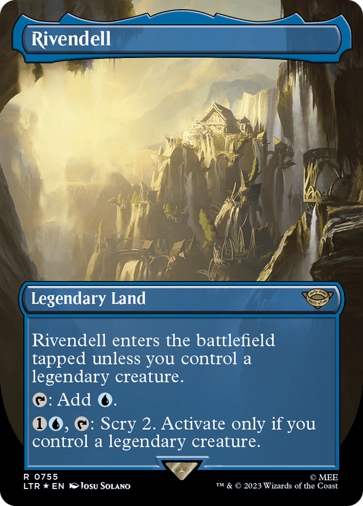 Rivendell (Borderless) (Surge Foil) [The Lord of the Rings: Tales of Middle-Earth] | The Clever Kobold