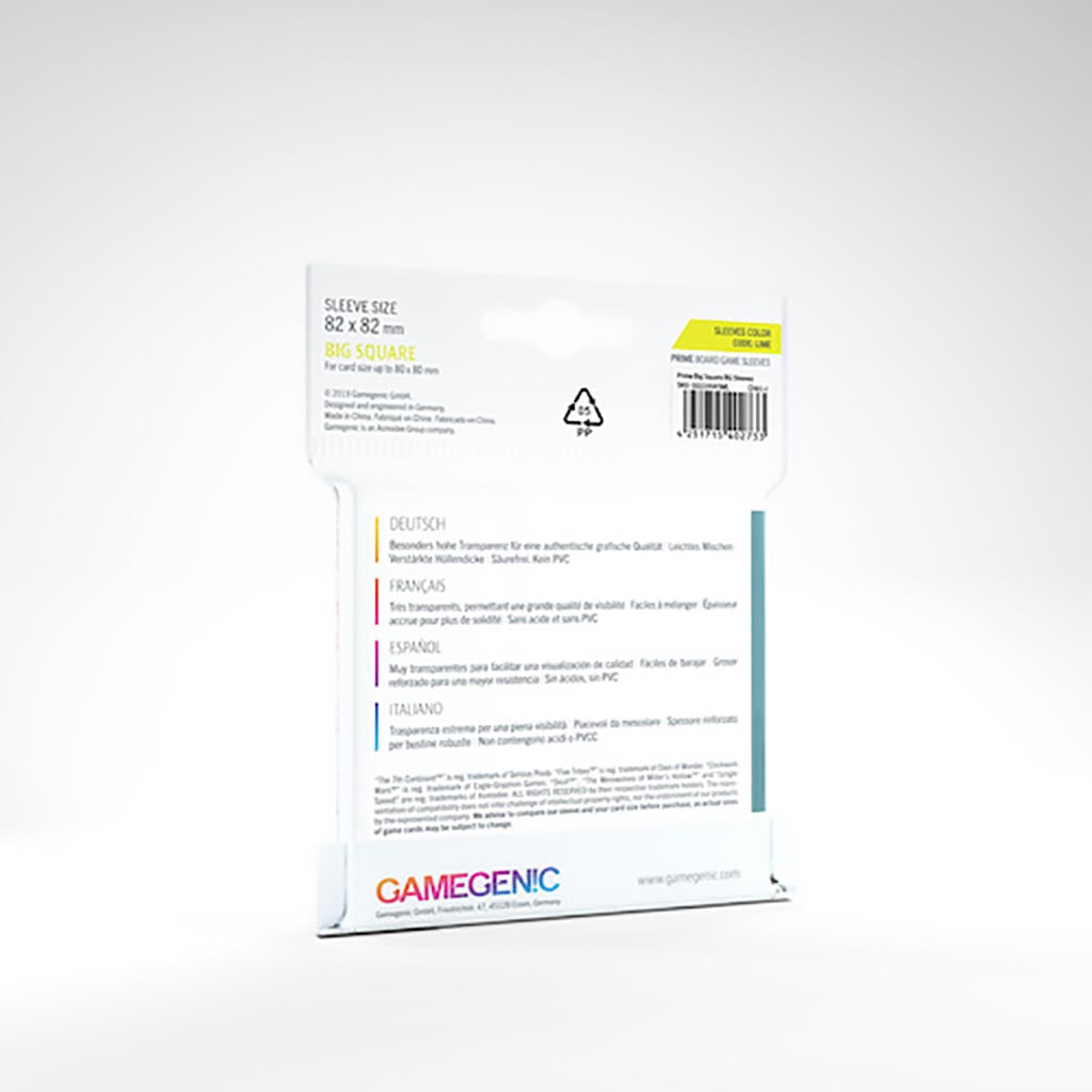 Prime Sleeves: Big Square (82 X 82 MM)