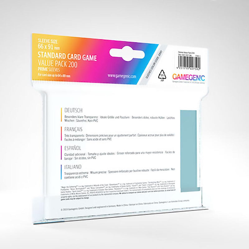 PRIME SLEEVES: STANDARD CG VALUE PACK 200