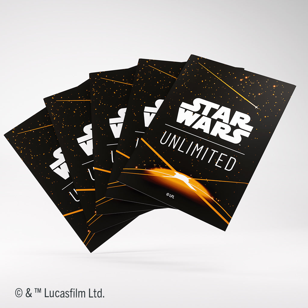 Star Wars: Unlimited Premium Art Sleeve Card Back Orange | The Clever Kobold