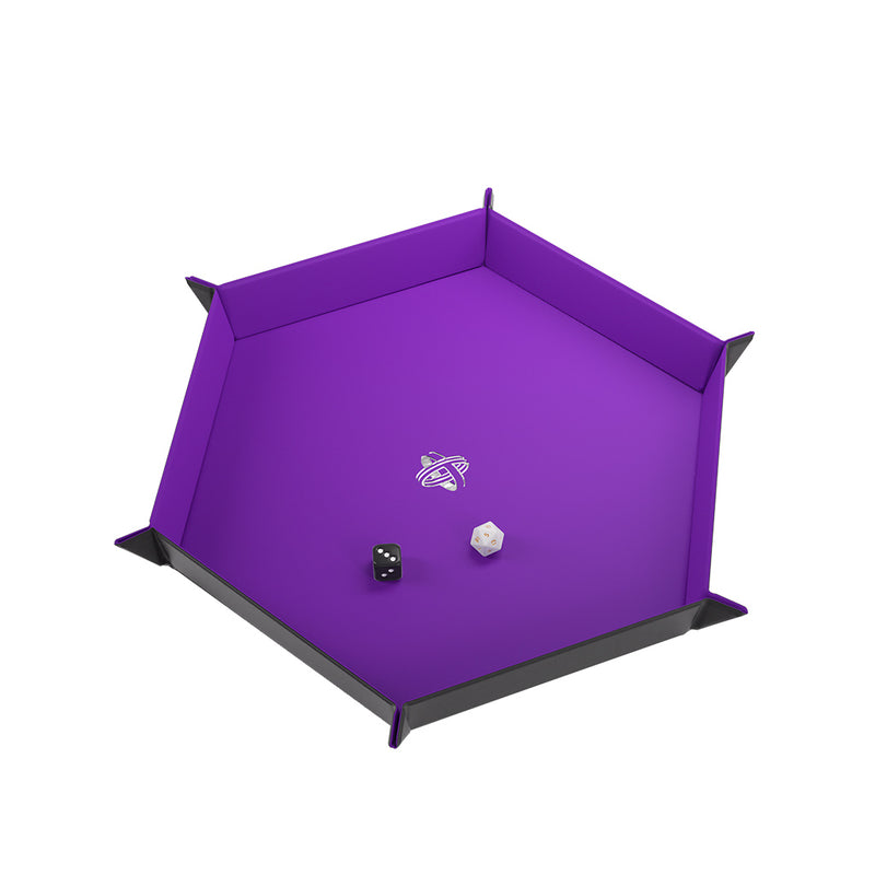 Magnetic Dice Tray Hexagonal Black/Purple