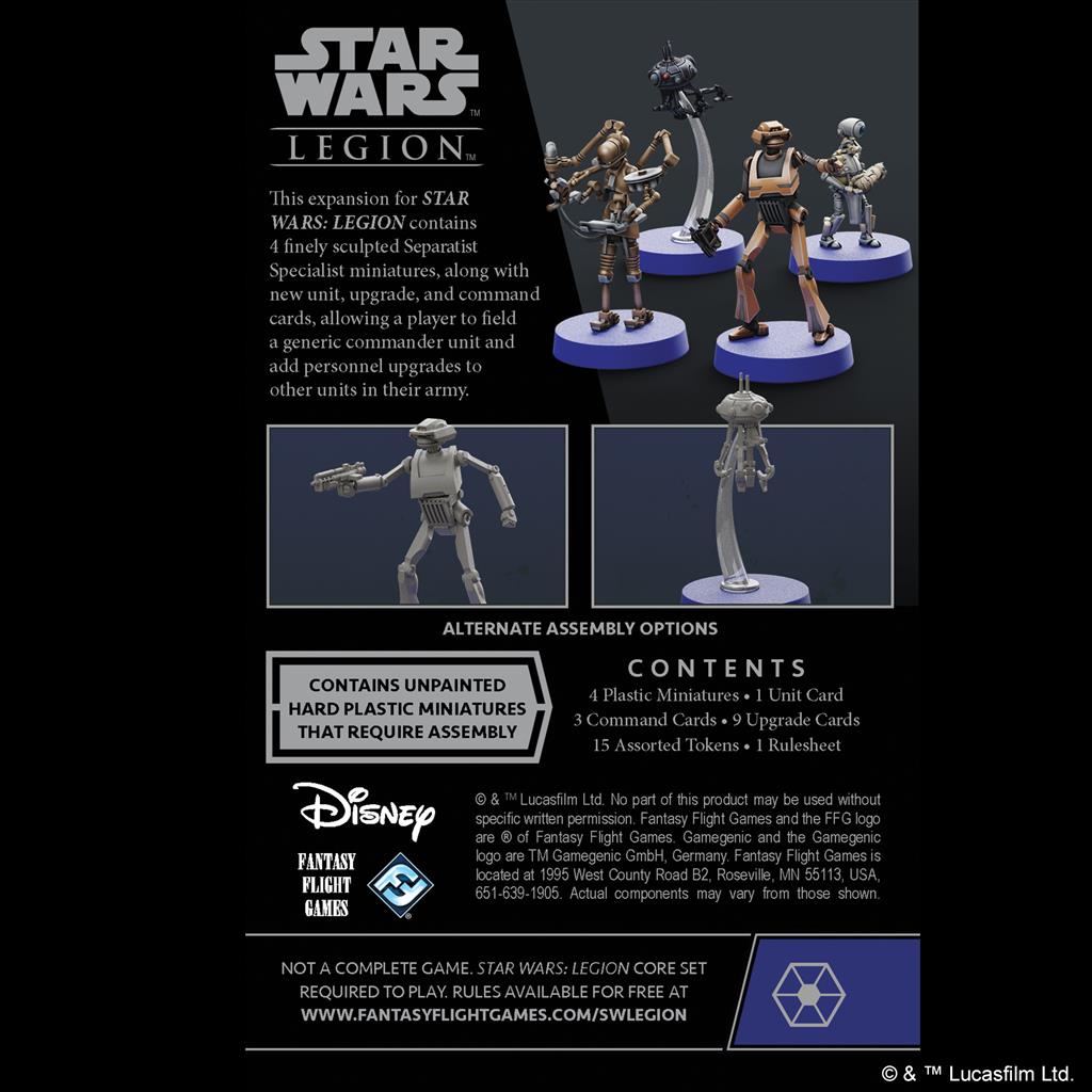 STAR WARS: LEGION - SEPARATIST SPECIALISTS PERSONNEL | The Clever Kobold