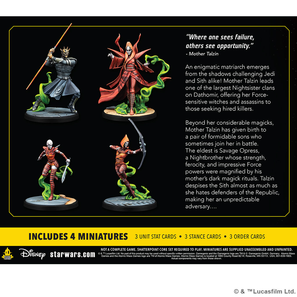 Star Wars: Shatterpoint - Witches of Dathomir: Mother Talzin Squad Pack | The Clever Kobold