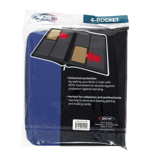 Z-Folio 4-Pocket LX Album - Toploader Binder - Blue