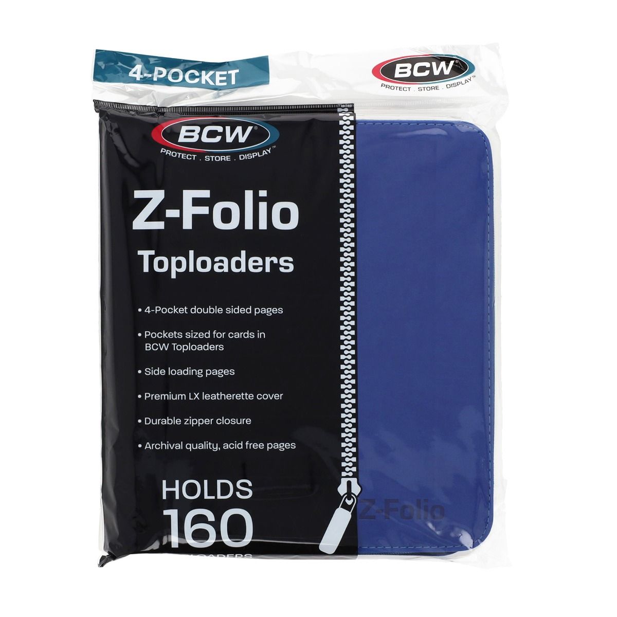 Z-Folio 4-Pocket LX Album - Toploader Binder - Blue
