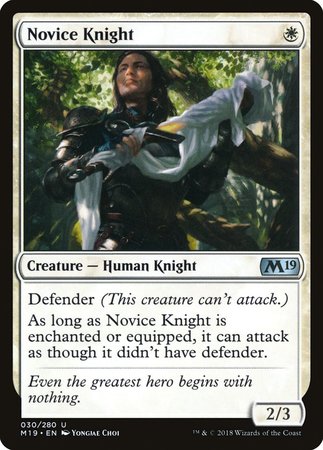 Novice Knight [Core Set 2019] | The Clever Kobold