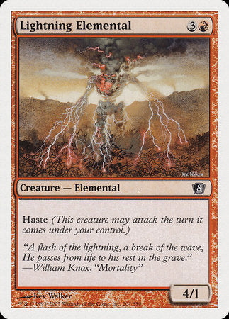 Lightning Elemental [Eighth Edition] | The Clever Kobold