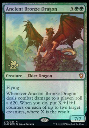 Ancient Bronze Dragon [Commander Legends: Battle for Baldur's Gate Prerelease Promos] | The Clever Kobold