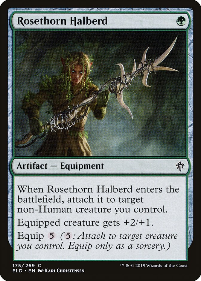 Rosethorn Halberd [Throne of Eldraine] | The Clever Kobold