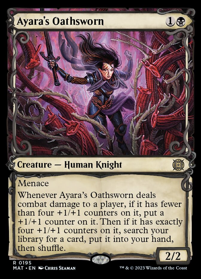 Ayara's Oathsworn (Showcase Halo Foil) [March of the Machine: The Aftermath] | The Clever Kobold