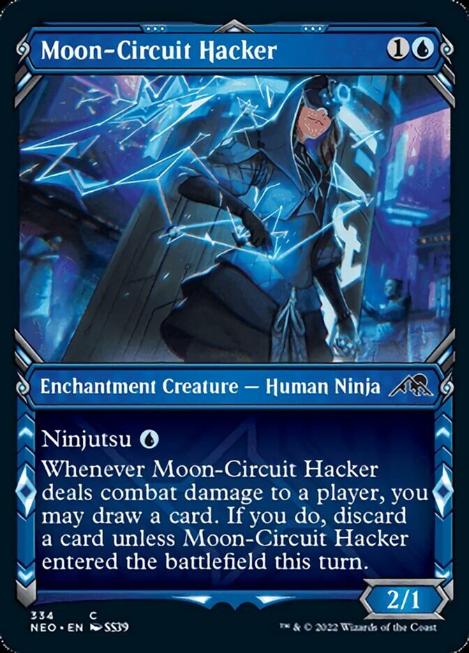 Moon-Circuit Hacker (Showcase Ninja) [Kamigawa: Neon Dynasty] | The Clever Kobold