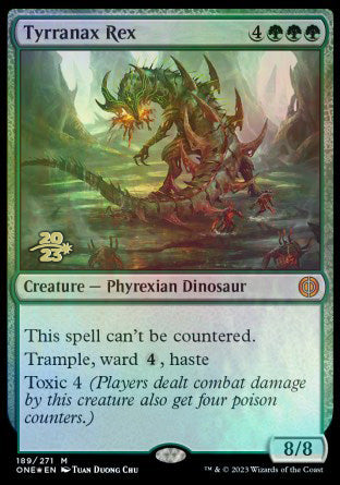 Tyrranax Rex [Phyrexia: All Will Be One Prerelease Promos] | The Clever Kobold