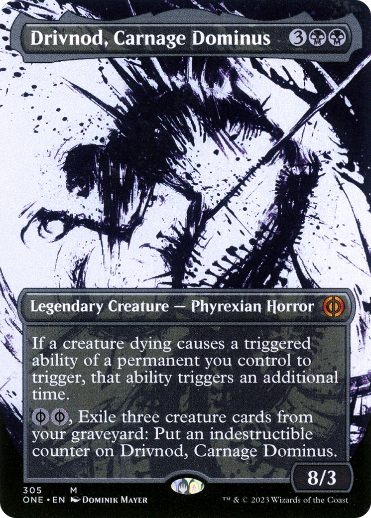 Drivnod, Carnage Dominus (Borderless Ichor) [Phyrexia: All Will Be One] | The Clever Kobold