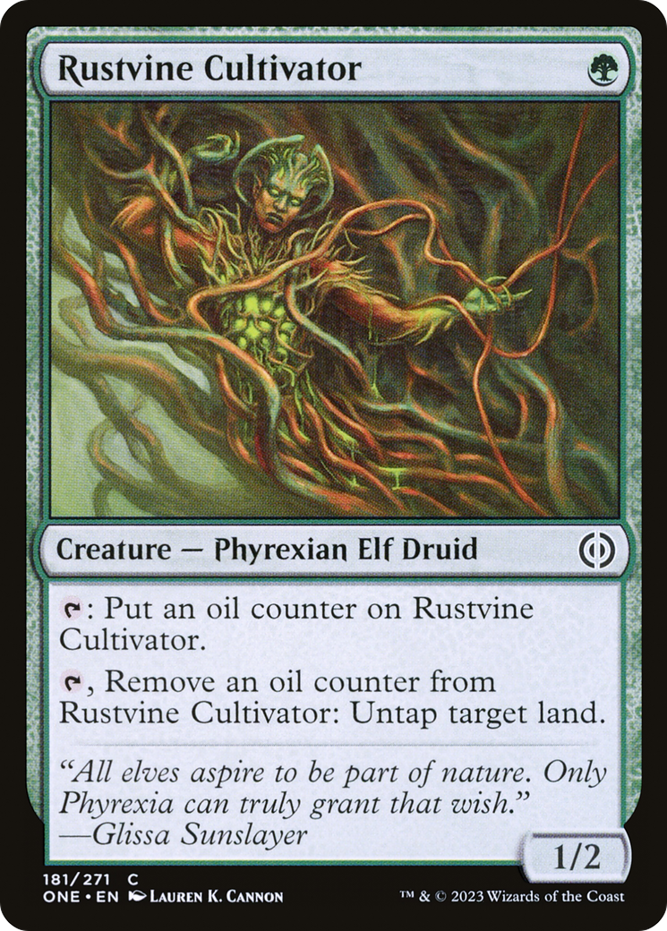 Rustvine Cultivator [Phyrexia: All Will Be One] | The Clever Kobold