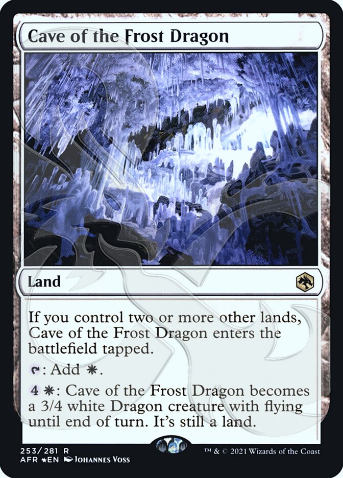 Cave of the Frost Dragon (Ampersand Promo) [Dungeons & Dragons: Adventures in the Forgotten Realms Promos] | The Clever Kobold