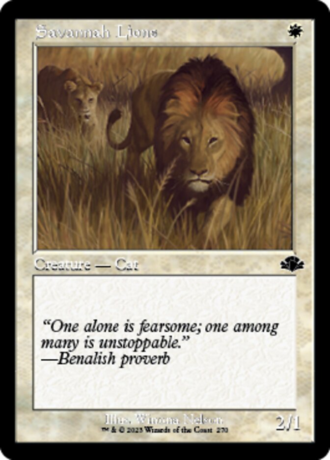 Savannah Lions (Retro) [Dominaria Remastered] | The Clever Kobold