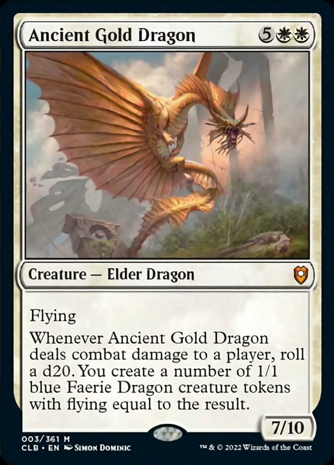 Ancient Gold Dragon [Commander Legends: Battle for Baldur's Gate] | The Clever Kobold