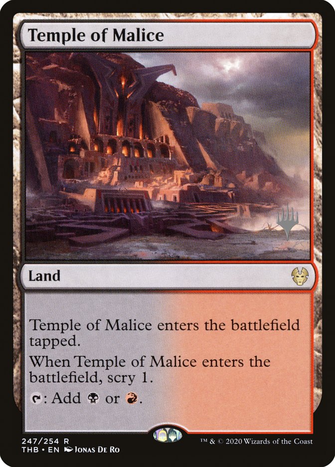Temple of Malice (Promo Pack) [Theros Beyond Death Promos] | The Clever Kobold