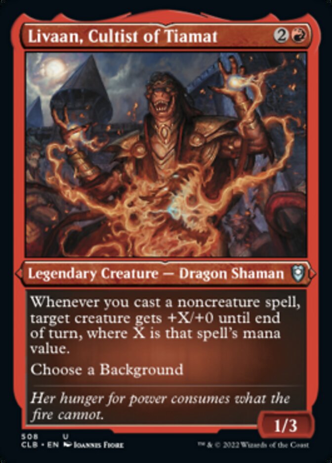 Livaan, Cultist of Tiamat (Foil Etched) [Commander Legends: Battle for Baldur's Gate] | The Clever Kobold