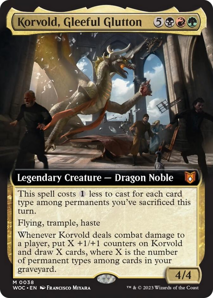 Korvold, Gleeful Glutton (Extended Art) [Wilds of Eldraine Commander] | The Clever Kobold