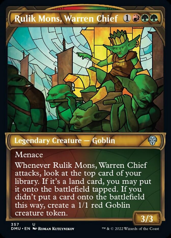 Rulik Mons, Warren Chief (Showcase Textured) [Dominaria United] | The Clever Kobold