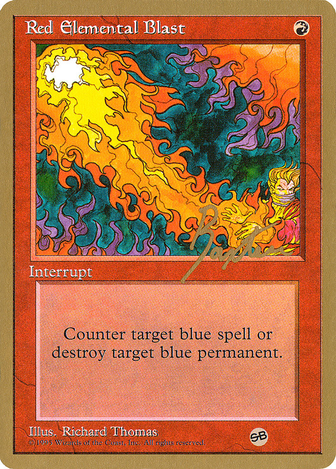 Red Elemental Blast (George Baxter) (SB) [Pro Tour Collector Set] | The Clever Kobold