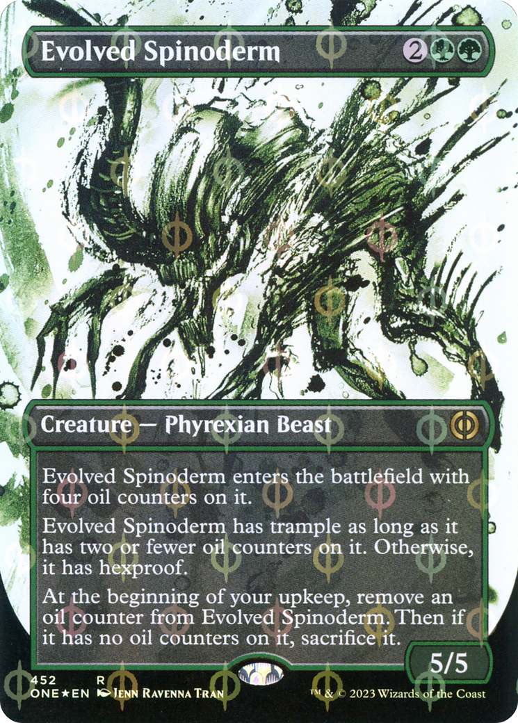 Evolved Spinoderm (Borderless Ichor Step-and-Compleat Foil) [Phyrexia: All Will Be One] | The Clever Kobold