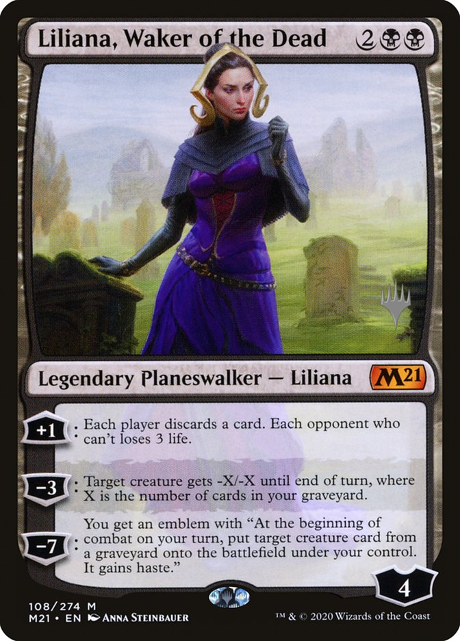 Liliana, Waker of the Dead (Promo Pack) [Core Set 2021 Promos] | The Clever Kobold