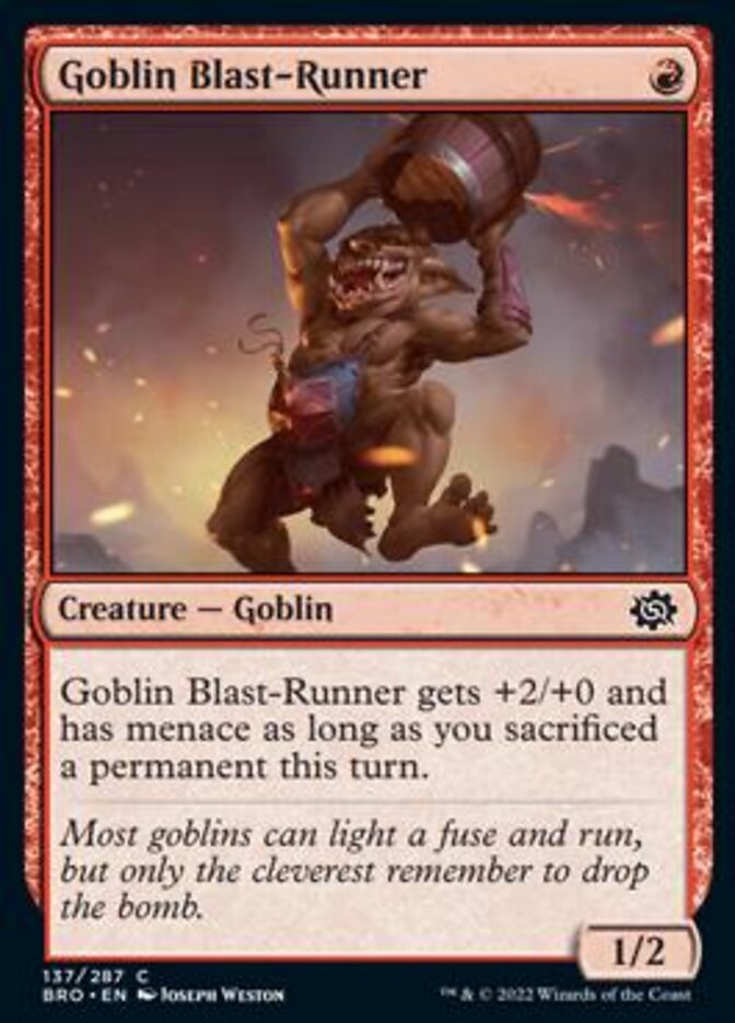 Goblin Blast-Runner [The Brothers' War] | The Clever Kobold