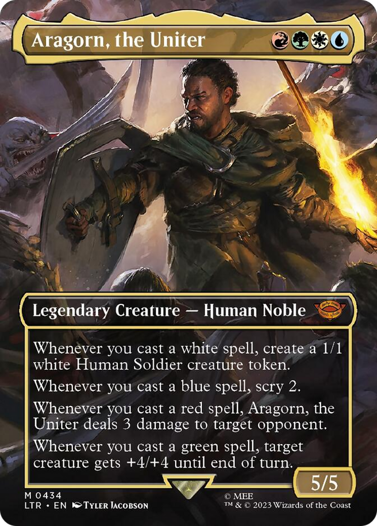 Aragorn, the Uniter (Borderless Alternate Art) [The Lord of the Rings: Tales of Middle-Earth] | The Clever Kobold