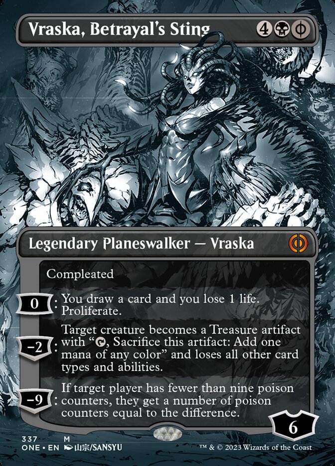 Vraska, Betrayal's Sting (Borderless Manga) [Phyrexia: All Will Be One] | The Clever Kobold