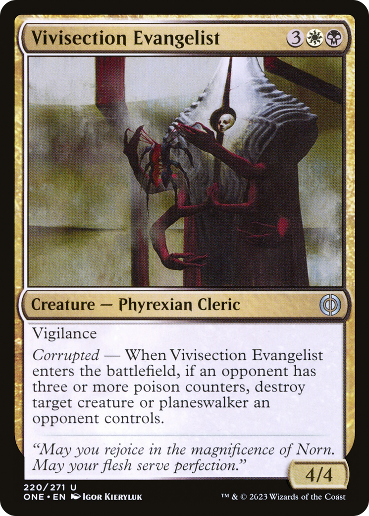 Vivisection Evangelist [Phyrexia: All Will Be One] | The Clever Kobold