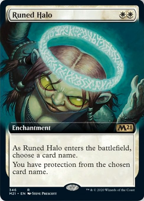 Runed Halo (Extended Art) [Core Set 2021] | The Clever Kobold