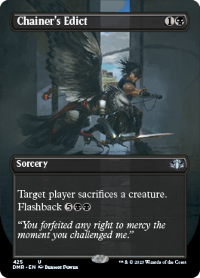 Chainer's Edict (Borderless Alternate Art) [Dominaria Remastered] | The Clever Kobold