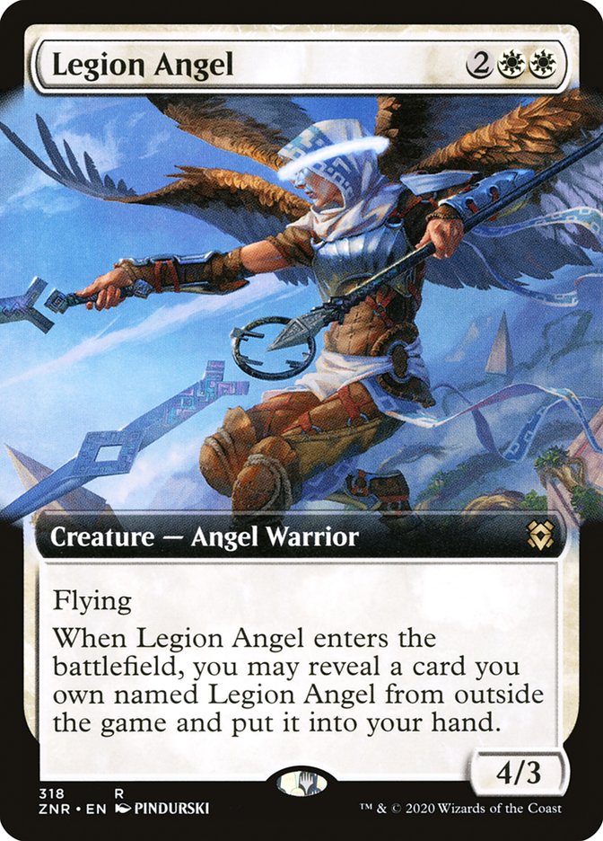 Legion Angel (Extended Art) [Zendikar Rising] | The Clever Kobold