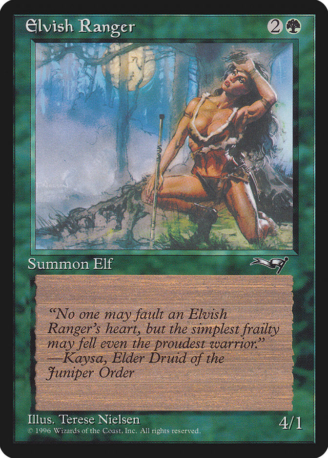 Elvish Ranger (Moon Background) [Alliances] | The Clever Kobold