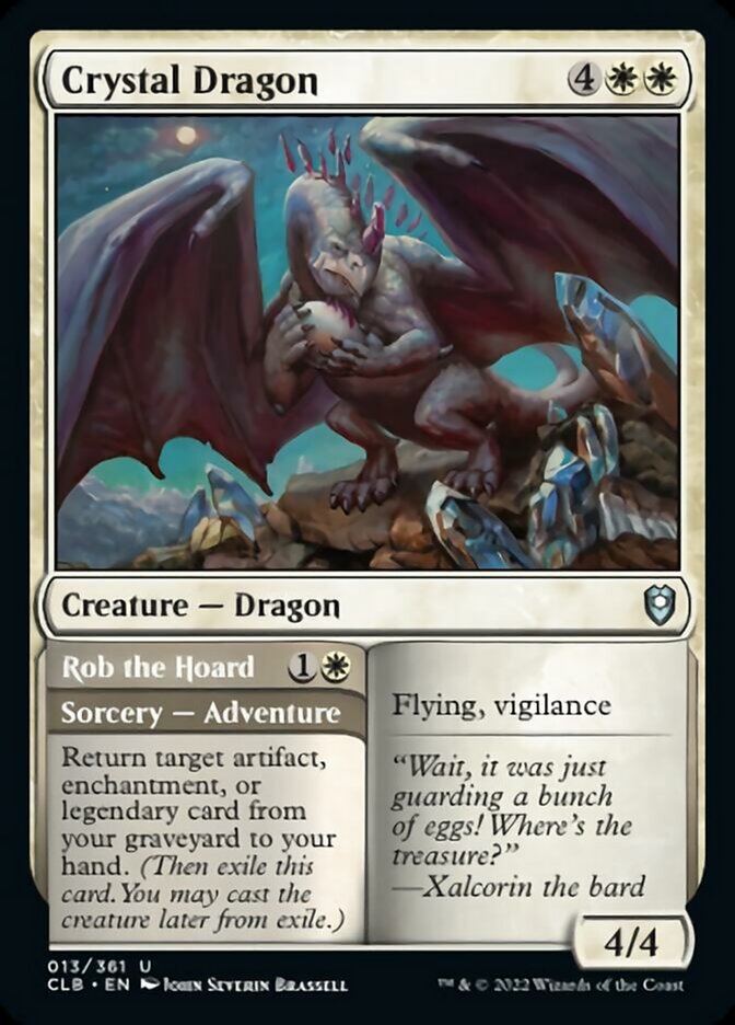 Crystal Dragon // Rob the Hoard [Commander Legends: Battle for Baldur's Gate] | The Clever Kobold