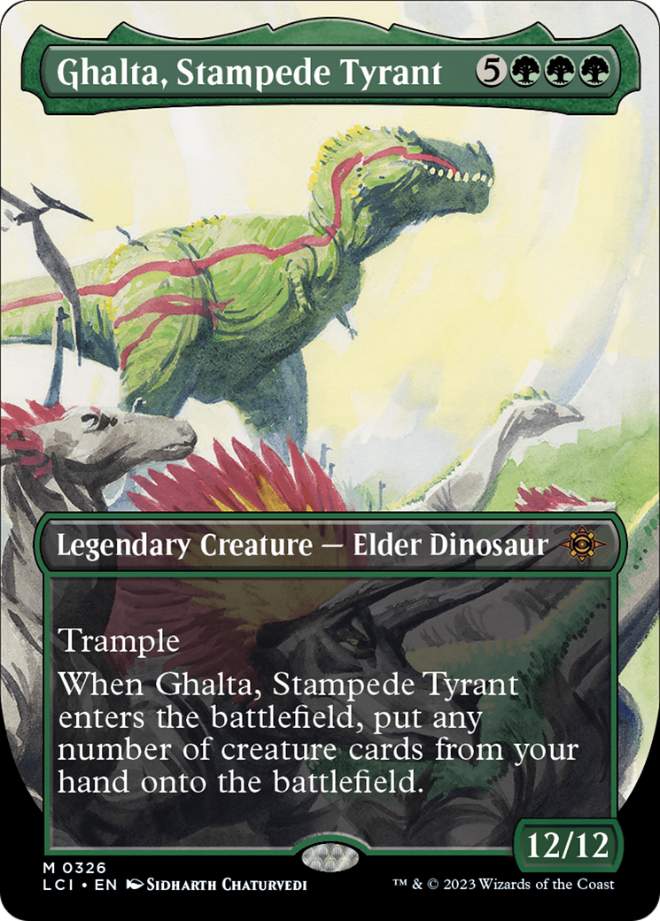 Ghalta, Stampede Tyrant (Borderless) [The Lost Caverns of Ixalan] | The Clever Kobold
