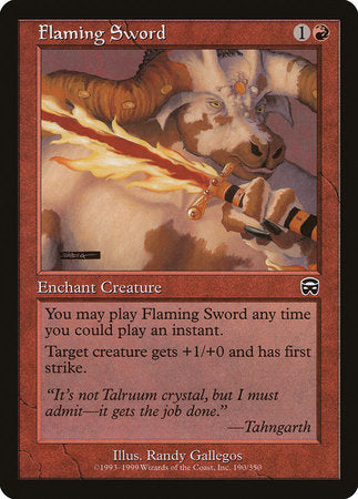 Flaming Sword [Mercadian Masques] | The Clever Kobold