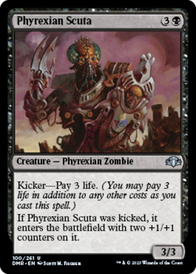 Phyrexian Scuta [Dominaria Remastered] | The Clever Kobold