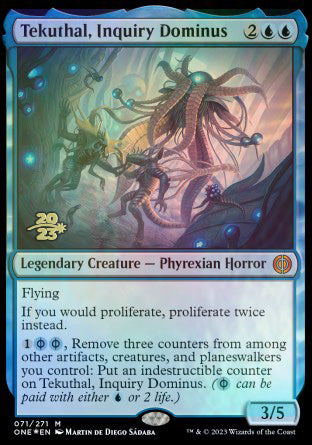 Tekuthal, Inquiry Dominus [Phyrexia: All Will Be One Prerelease Promos] | The Clever Kobold