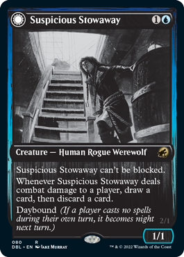 Suspicious Stowaway // Seafaring Werewolf [Innistrad: Double Feature] | The Clever Kobold