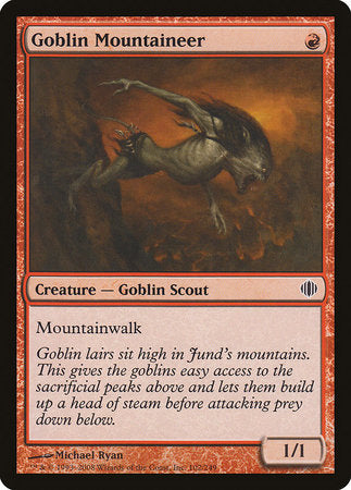 Goblin Mountaineer [Shards of Alara] | The Clever Kobold