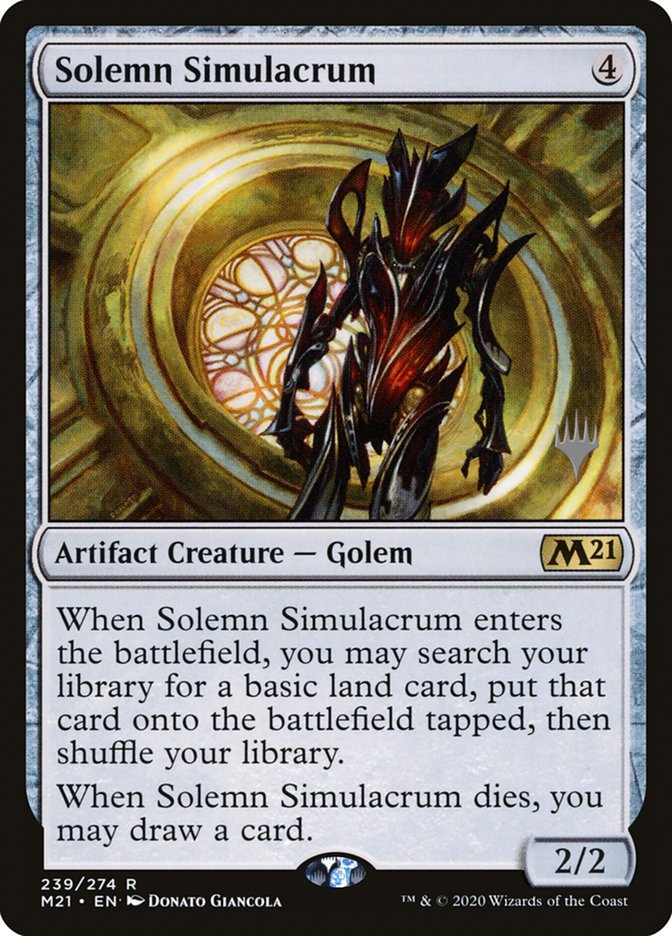 Solemn Simulacrum (Promo Pack) [Core Set 2021 Promos] | The Clever Kobold