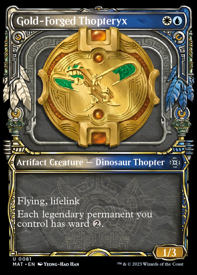 Gold-Forged Thopteryx (Showcase) [March of the Machine: The Aftermath] | The Clever Kobold