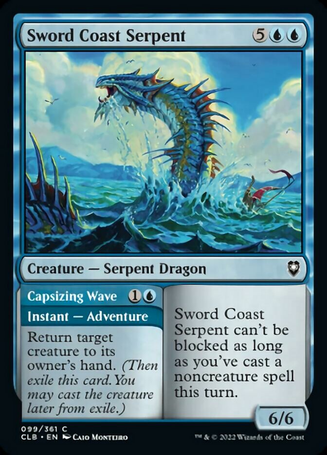 Sword Coast Serpent // Capsizing Wave [Commander Legends: Battle for Baldur's Gate] | The Clever Kobold